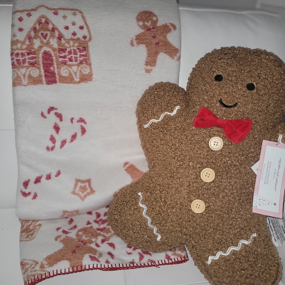 Gingerbread throw blanket